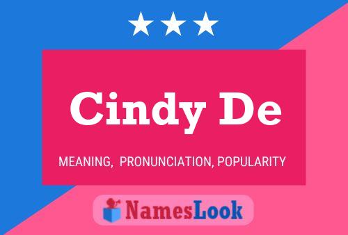 Cindy De Naam Poster