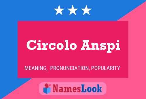 Circolo Anspi Naam Poster