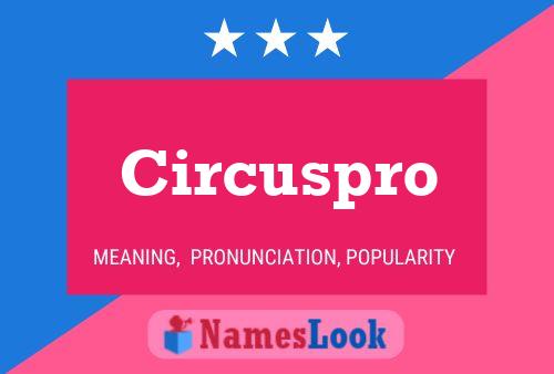 Circuspro Naam Poster