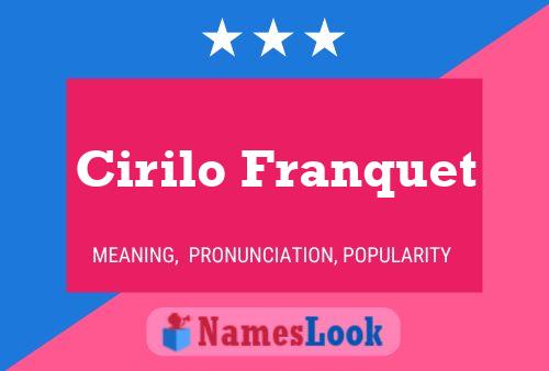 Cirilo Franquet Naam Poster