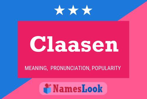 Claasen Naam Poster