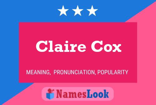 Claire Cox Naam Poster