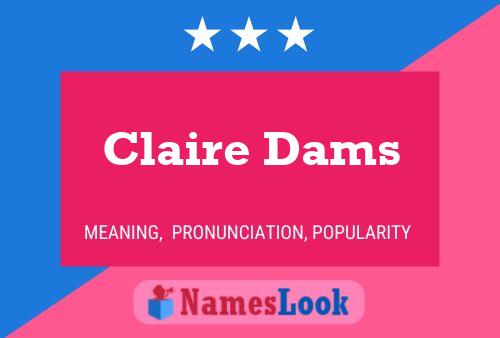 Claire Dams Naam Poster