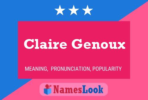 Claire Genoux Naam Poster