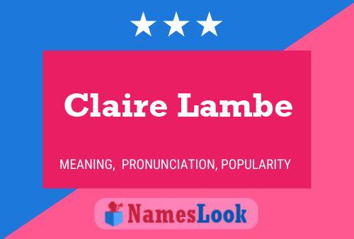 Claire Lambe Naam Poster