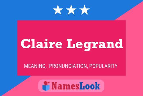 Claire Legrand Naam Poster