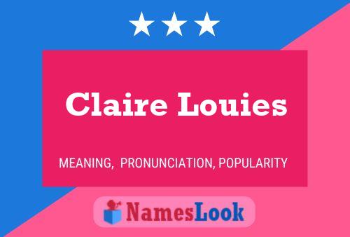 Claire Louies Naam Poster