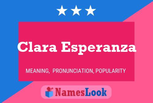 Clara Esperanza Naam Poster