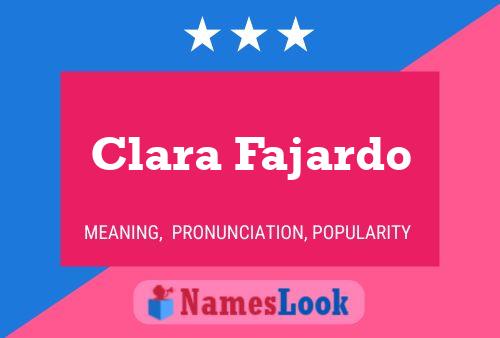 Clara Fajardo Naam Poster