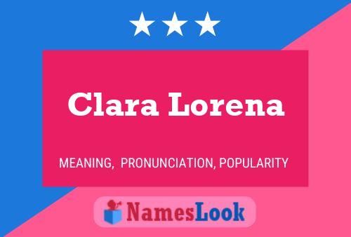 Clara Lorena Naam Poster