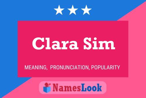 Clara Sim Naam Poster