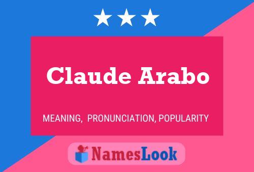 Claude Arabo Naam Poster