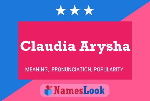 Claudia Arysha Naam Poster