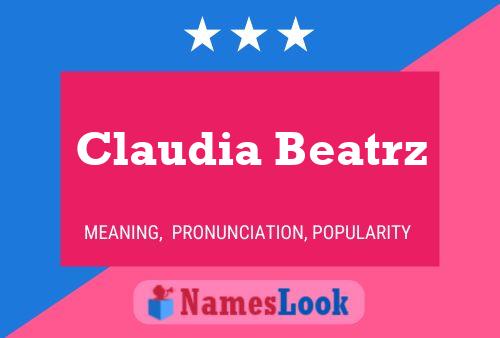 Claudia Beatrz Naam Poster