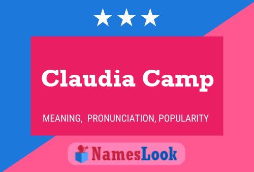 Claudia Camp Naam Poster