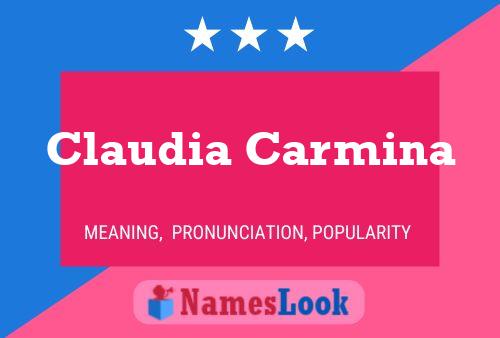 Claudia Carmina Naam Poster