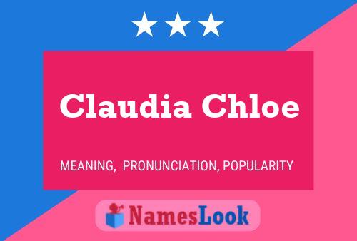 Claudia Chloe Naam Poster