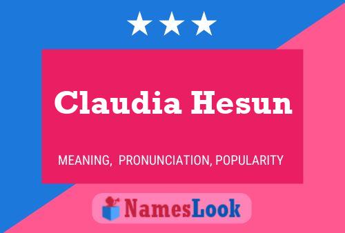 Claudia Hesun Naam Poster