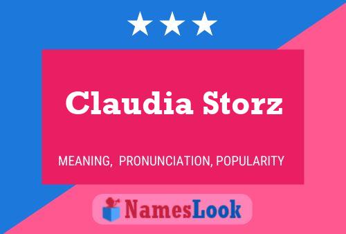 Claudia Storz Naam Poster