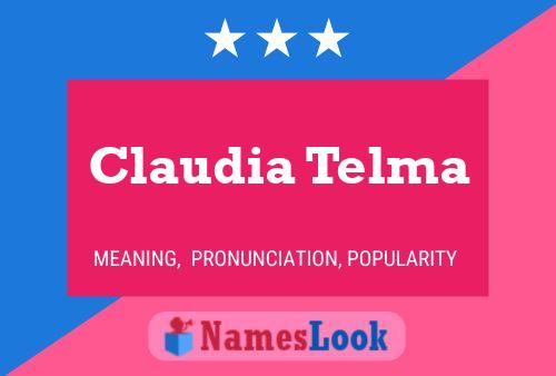 Claudia Telma Naam Poster