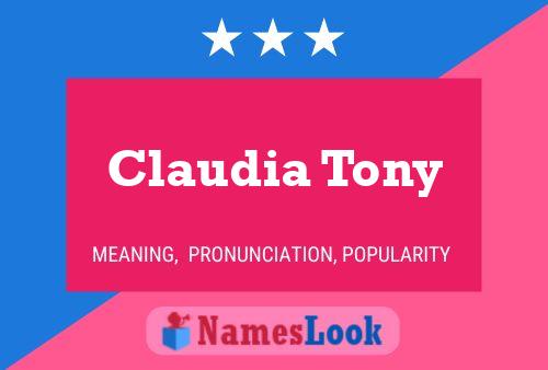 Claudia Tony Naam Poster