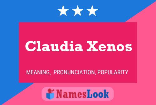 Claudia Xenos Naam Poster