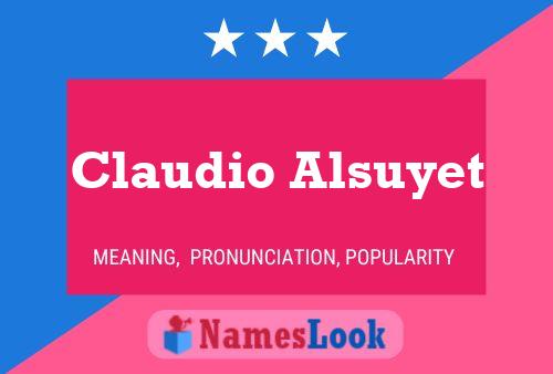 Claudio Alsuyet Naam Poster