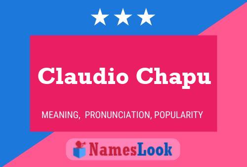 Claudio Chapu Naam Poster