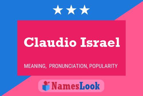 Claudio Israel Naam Poster