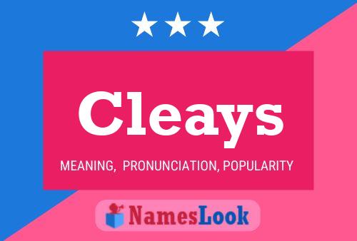 Cleays Naam Poster