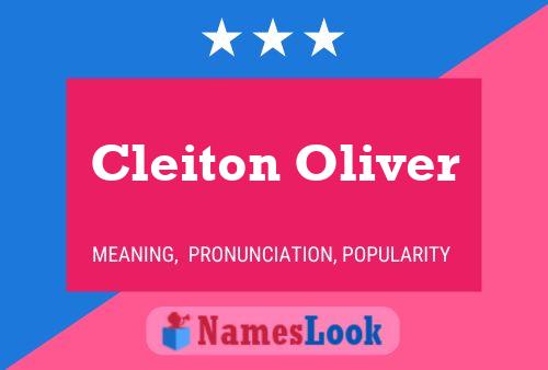 Cleiton Oliver Naam Poster