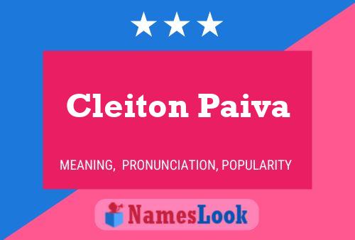 Cleiton Paiva Naam Poster