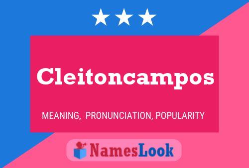 Cleitoncampos Naam Poster