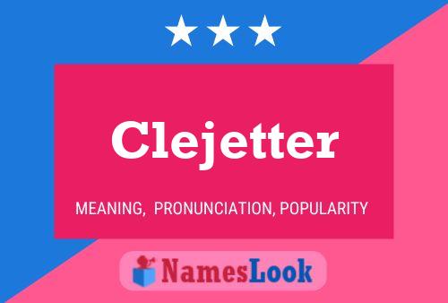 Clejetter Naam Poster