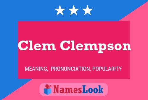 Clem Clempson Naam Poster