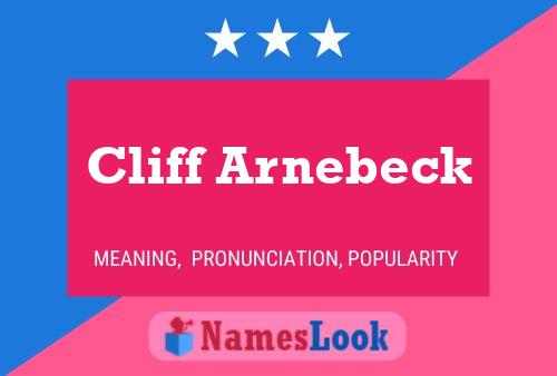 Cliff Arnebeck Naam Poster