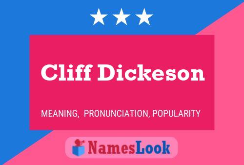 Cliff Dickeson Naam Poster