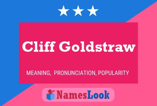 Cliff Goldstraw Naam Poster