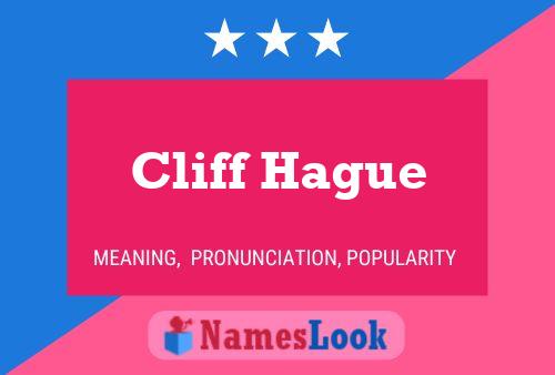 Cliff Hague Naam Poster