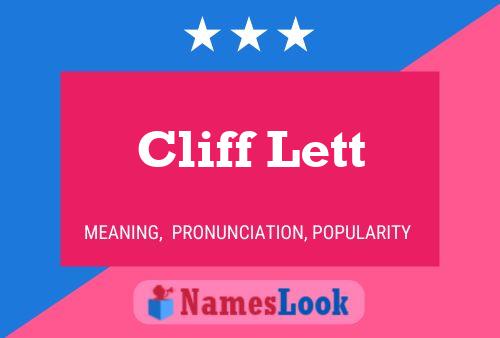 Cliff Lett Naam Poster