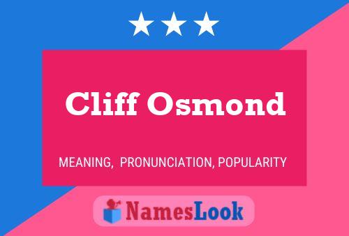 Cliff Osmond Naam Poster