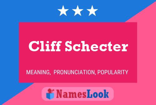 Cliff Schecter Naam Poster