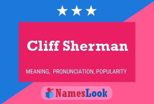 Cliff Sherman Naam Poster