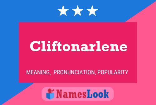 Cliftonarlene Naam Poster