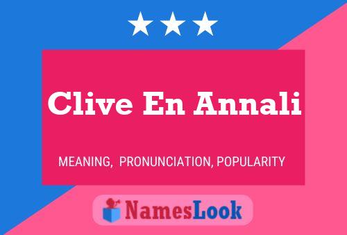 Clive En Annali Naam Poster