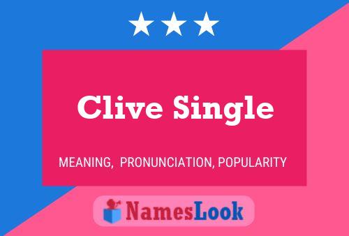 Clive Single Naam Poster