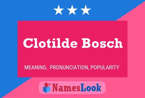 Clotilde Bosch Naam Poster