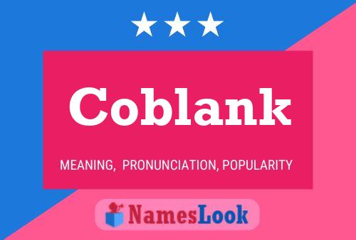 Coblank Naam Poster