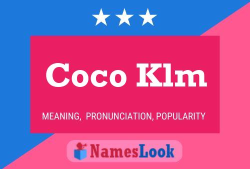 Coco Klm Naam Poster