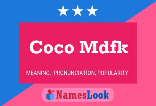 Coco Mdfk Naam Poster